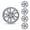 WJ-5001-B, variant on 4Pcs Set Hubcap,13 inch Universal Wheel Rim Cover Replacement,Compatible with Steel Wheels,Snap on Installation,PP,Silver