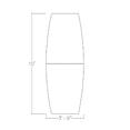 thumbnail image 3 of 10' Modular Boat Shaped Powered Conference Table With Metal T-Bases, 3 of 8