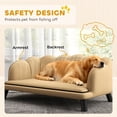 thumbnail image 5 of PawHut Pearl Design Pet Sofa for Medium and Large Sized Dogs, Pet Bed with Cushion and Solid Wood Legs, Coffee, 5 of 9