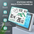 thumbnail image 4 of Estación meteorológica inalámbrica, estación meteorológica multifunción con sensor exterior, monitorización del pronóstico del tiempo con pantalla LCD retroiluminada, termómetro digital, 4 of 5