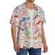 thumbnail image 2 of Balery Passport Stamp Camisa Casual de Manga Corta con Botones para Hombre, Texturizada, Estilo Cubano, para Playa, Verano-Large, 2 of 5