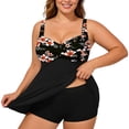 thumbnail image 5 of Women Plus Size Swim Tops Plus Size Tankini Swim Top Swimwear Casual And Adjustable Straps Black5 XXXL, 5 of 9