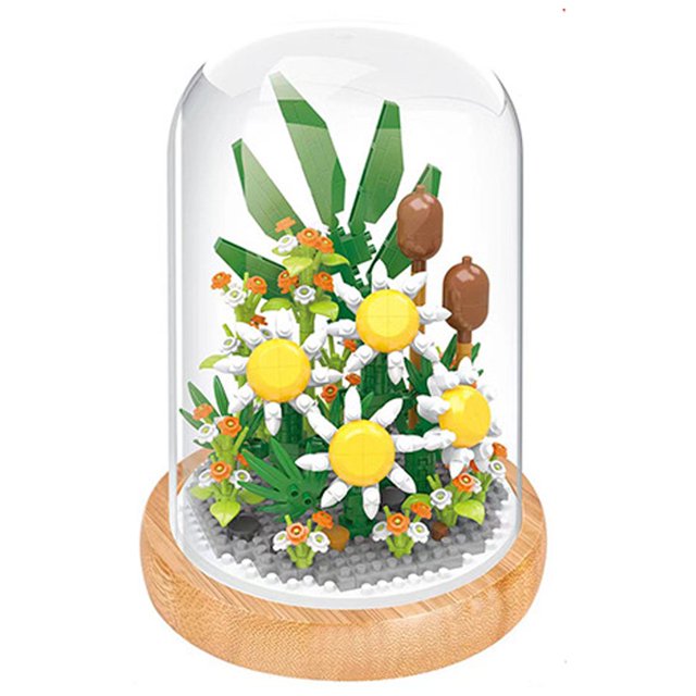 Building Blocks Flower Bouquet Plant Model Set Creative DIY Artificial Flowers Botanical Collection Construction Building Bricks Toy for Kids Adult
