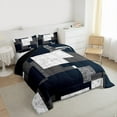 thumbnail image 3 of Castle Fairy Abstract Triangle Full Size Comforter Sets,Minimalist Geometric Bedding Sets, 3 of 8