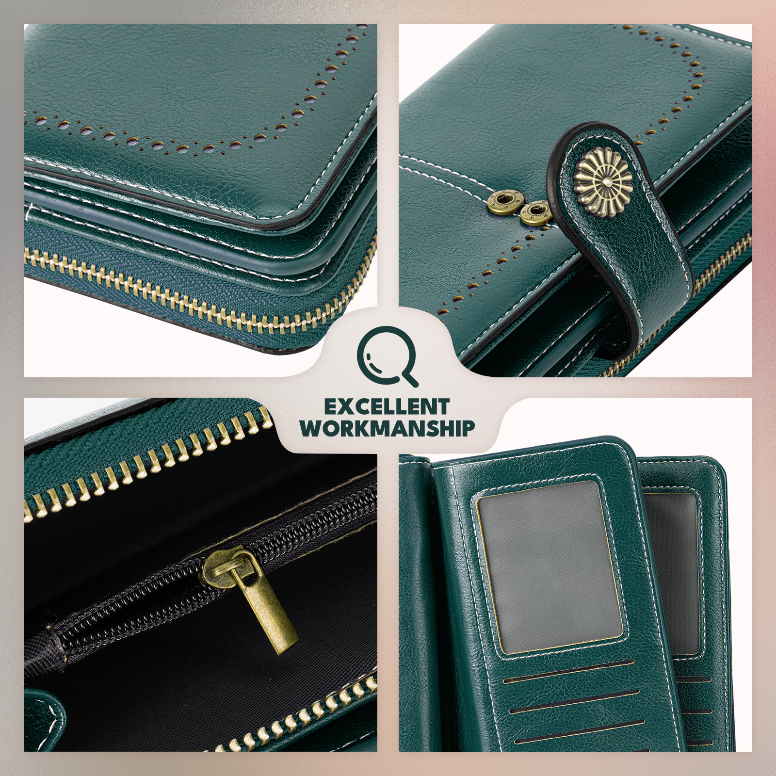 Gmdisc Genuine Leather Wallet with RFID Blocking photo 3