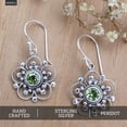 thumbnail image 5 of NOVICA Peridot flower earrings, 'Nature's Gift', 5 of 10