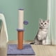thumbnail image 2 of Rascador para gatos, poste de juego de sisal, centro de actividades, casa para mascotas, gatito gris claro, 2 of 6