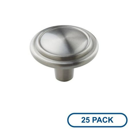 5/8 Inch Antique Silver Knob - Amerock BP29113-25PACK Allison Value Hardware 1-1/4 Inch Diameter Mushroom Cabinet Knob - Package of 25