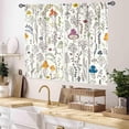 thumbnail image 2 of Mushroom Window Curtains, Botanical Wild Floral Mushroom Cottagecore Nature Plants Herbs Rustic White Window Treatments Drapery for Kitchen Bedroom Living Room 2 Panels, 55x39 Inch, 2 of 4