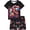 Dinosaur E, variant on QEFJNO 3-12Y Kids Boys Pajamas Set 2 PCS Short Sleeve Top and Shorts Pants for Toddler Boys Dinosaur Pjs Summer