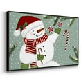 thumbnail image 3 of Peppermint Snowman Collection A - Framed Gallery Wrapped Holiday Canvas - 17 x 25 - Black Frame, 3 of 8