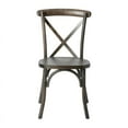 thumbnail image 4 of Bistro Style Cross Back Early American Wood Stackable Dining Chair - X Back Banquet Dining Chair, 4 of 7
