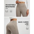 thumbnail image 5 of BALEAF Fleece Lined Pants Women Flare Leggings Thermal Warm High Waist Winter Yoga Pants with Pockets Heather Beige XL, 5 of 7