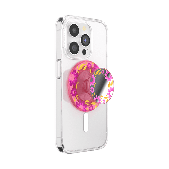 PopSockets Phone Grip for MagSafe, Magnetic Holder, Phone Stand, Hot Pink - Pink Relief