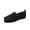 Dark Gray, variant on Women Leopard Print Square Toe Knitted Loafers Breathable Slip On Walking Shoes Lightweight Soft Sole Casual Footwear for Daily Wear