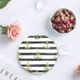 thumbnail image 4 of FMSHPON Nautical Anchor Black and White Stripe Set of 4 Round Coaster for Drinks, Absorbent Ceramic Stone Coasters Cup Mat with Cork Base for Home Kitchen Room Coffee Table Bar Decor, 4 of 6