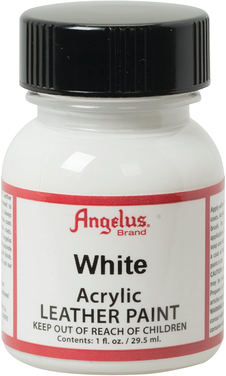 Angelus Acrylic Leather Paint, White, 1 oz. 