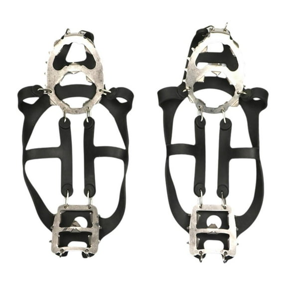 Crampons for Shoes, Anti Slip Ice Cleats for Shoes and Boots, Traction Ice Snow Grip with Stainless Steel Spikes and Silicone Men Women for Hiking, Walking, Climbing, Jogging,Fishing