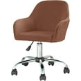thumbnail image 1 of N/A Velvet Swivel Armrest Curved Back, Home Office Desk Chair Covers, Stretch Wingback Dining Chair Cover Protector, for Vanity Living Room,A,1pack, 1 of 1