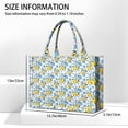 thumbnail image 3 of Large Capacity Tote Bag,Yellow Lemon Fruit Patterns Blue White Pattern Handbag Fashion Luxury Tote Bag,15.7"x13"x 5.1" Inches,Laptop Compatible, 3 of 6