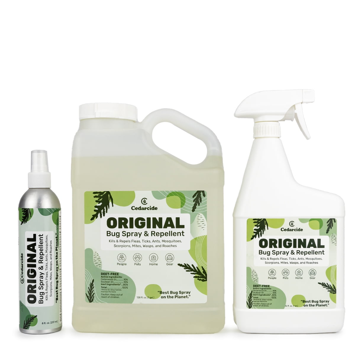 Cedarcide Original (Large Kit) Non-Toxic Cedar Oil Insect Repellent Spray Kills and Repels Mosquitoes Ticks Fleas Mites Ants and Chiggers