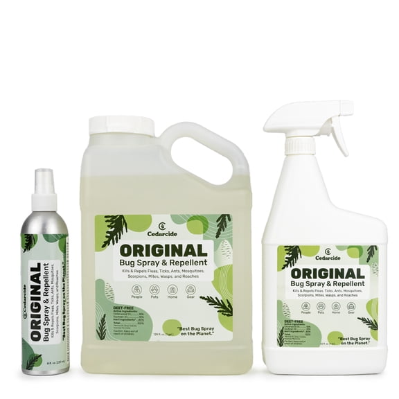 Cedarcide Original (Large Kit) Non-Toxic Cedar Oil Insect Repellent Spray Kills and Repels Mosquitoes Ticks Fleas Mites Ants and Chiggers