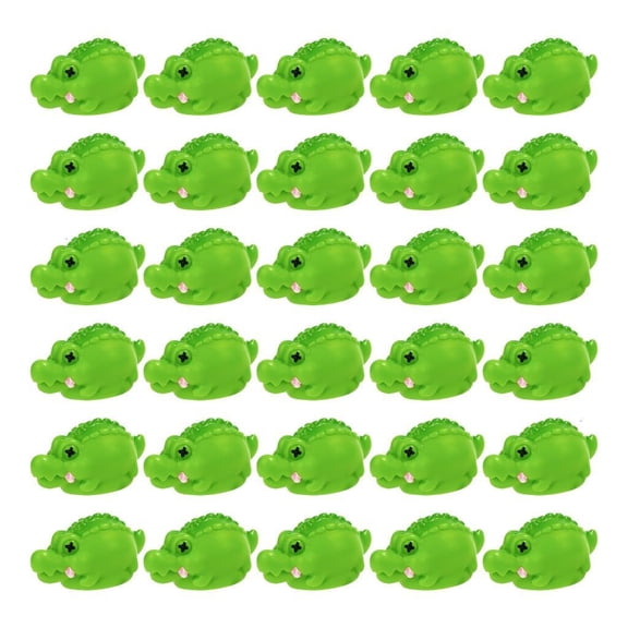 30Pieces Set of Miniature Alligators Figures Resins Reptiles Figurines Ornaments for Creative Projects and Decoration
