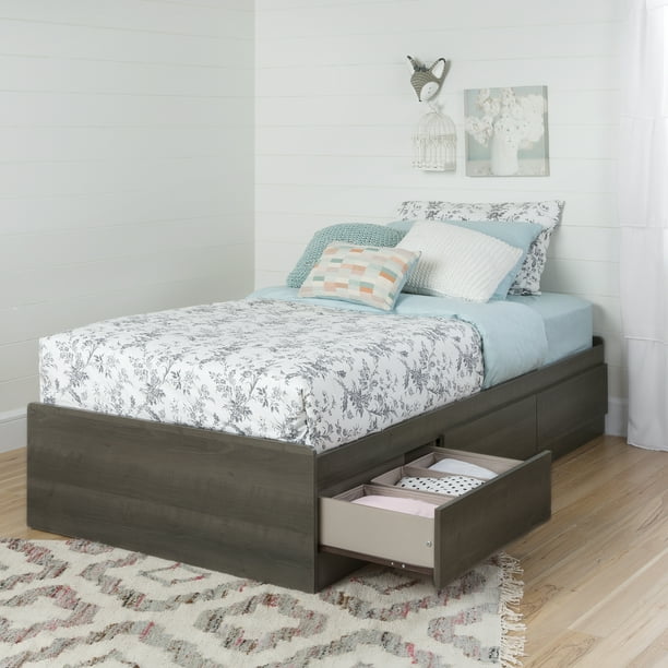 South Shore Savannah Twin Storage Bed (39") with 3 Drawers, Multiple Finishes