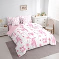 thumbnail image 2 of Feelyou Bow Ballet Shoes Bedding Comforter Set 7 Pieces, Flower Queen Bedding Sets, 2 of 7