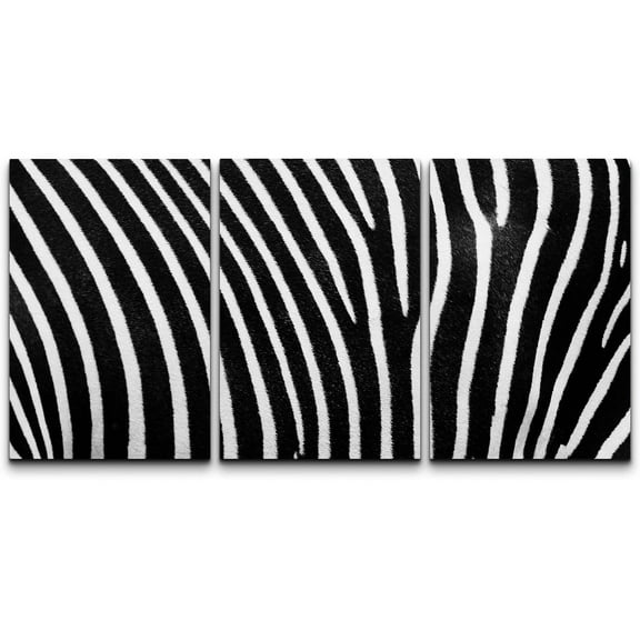 wall26 Canvas Print Wall Art Black & White Zebra Skin Stripe Pattern Animals Wildlife Digital Art Modern Rustic Relax/Calm Multicolor Colorful for Living Room, Bedroom, Office - 24"x36"