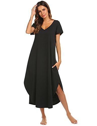 Ekouaer Womenç—´ V Neck Sleepwear 