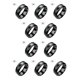 thumbnail image 2 of Sonducket Anillo de temperatura Acero Emoción Anillos de humor Pareja Joyería de mano sensible inteligente, Tamaño 9, Negro Negro 9 # 10piezas Sonducket CBP154620, 2 of 6