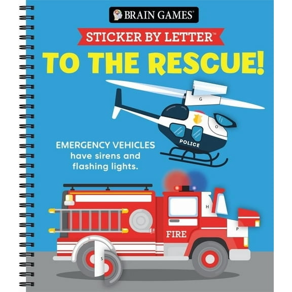 Brain Games - Sticker by Letter Brain Games - Sticker by Letter: To the Rescue, (Spiral-Bound)