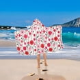 thumbnail image 2 of Yayeee Kids Hooded Towel with Hand Pockets Beach Soft Absorbent Bath Wrap 50 x 23.5 inch, Pink Floral, 2 of 5