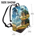 thumbnail image 2 of Horeoi Green Tractor Field for Womens Leather Backpack for School Travel Work or Casual Use with Zipper Pockets and Spacious Interior, 2 of 4