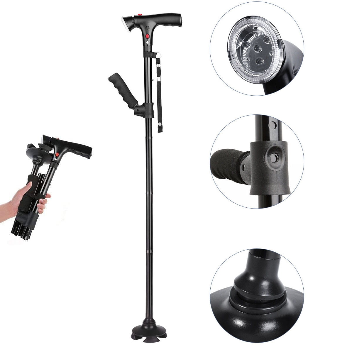 Walking Canes for Seniors, Folding Canes with Smart T Handle, Fall