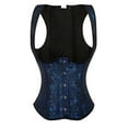 thumbnail image 2 of yunLCZ Womens Waist Trainer Corset Women'S Gothic Corset Bustier Waist Cincher Underbust Corset Vest Tank Top Embroidery Corset Top Plus Size Corset Top, 2 of 5