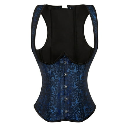 YOTMKGDO Shapewear Tummy Control  Women S Gothic Corset Bustier Waist Cincher Underbust Corset Vest Tank Top Embroidery Corset Top Plus Size Corset Top (Blue  6XL)