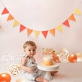 thumbnail image 3 of 5Pack Party Decorations Triangle Flag Pennant Banner Bunting for Graduation Birthday Wedding Party Decorations SuppliesDark Orange Light Orange, 3 of 5