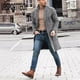 thumbnail image 4 of Abrigo de lana Zhang Ming para hombre MW20193 Largo Cuello Mandarina, 4 of 5