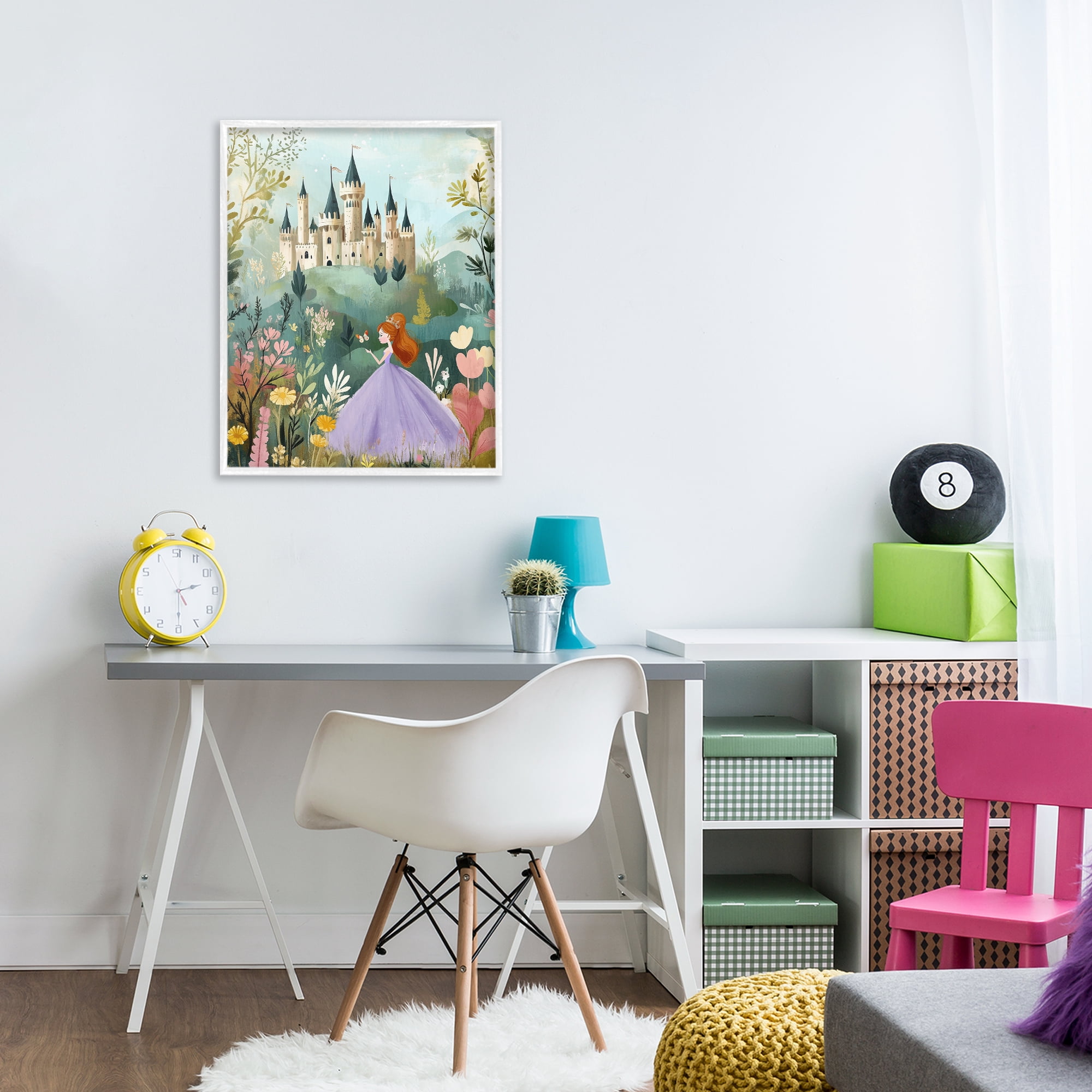Stupell Industries Princess Day Out White Framed Giclee Art, design by Christine Simpson Art
