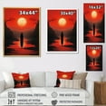 thumbnail image 4 of Designart "Minimalistic Art Red silence II" Minimalism Floater Framed Wall Art Living Room, 4 of 7