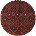 thumbnail image 1 of Ahgly Company Indoor Round Contemporary Red Oriental Area Rugs, 7' Round, 1 of 6