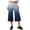 RD156_Dark Blue, variant on Women Fold Over Gauchos Capri Casual Low Rise Wide Leg Cropped Pants Summer Plaid Yoga Culottes Going Out Yoga Capris Cyan XL