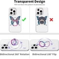 thumbnail image 3 of Queilt （1PCS Colorful Ring)Transparent Clear Phone Ring Grips Holder Kickstand, Finger Ring Stand for Cell Phone Tablet Case Accessories Round, 3 of 4