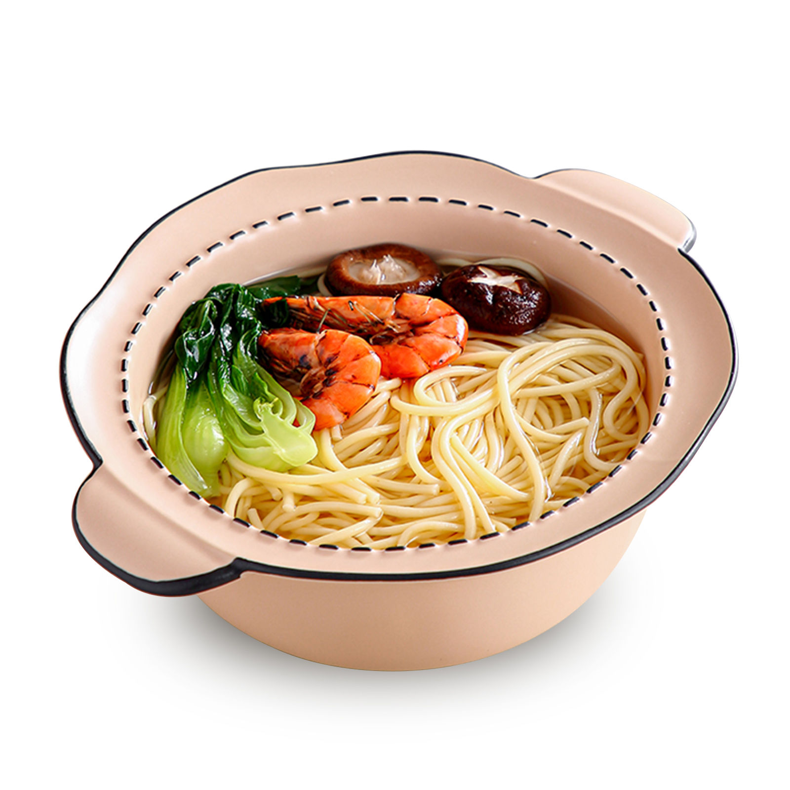 Qeeadeea Ceramic Bowl With Handle, Ramen Bowl Ceramic, Large Udon