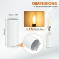 thumbnail image 2 of Uxcell Tall Candle Covers Sleeves Metal E12 Chandelier Socket Sleeves White 2" 10 Count, 2 of 7