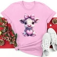 thumbnail image 1 of Meichang T-Shirts Graphiques pour Femmes, T-Shirts de la Saint-Valentin, Imprimé Amour Doux, Manches Courtes, Col Rond, Chandail Ample, Hauts de Vacances Décontractés, 1 of 5