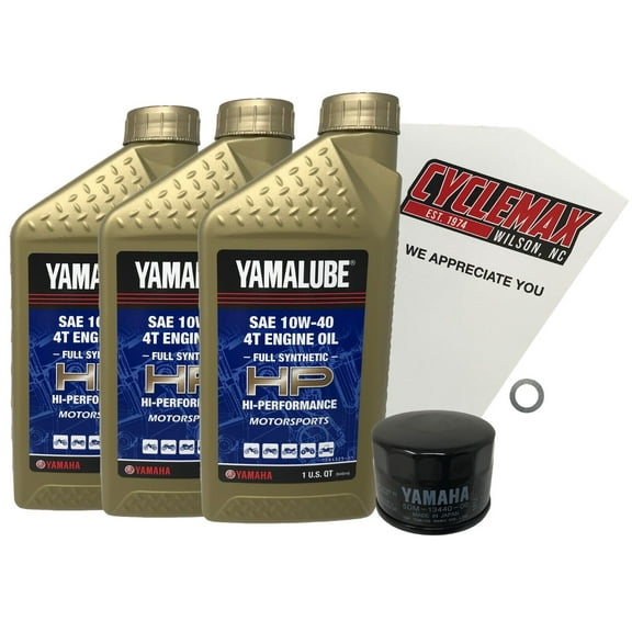 Cyclemax Full Synthetic 10W-40 Oil Change Kit fits 2008-2013 Yamaha Raptor 660R