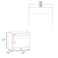 thumbnail image 4 of 30.6" H Computer Desk, Black Finish. Manufactured Wood With Shelf. Compact For Smaller Spaces. Easy Assembly Required. Versatile Home Office & Student. Meets , , . 34.21" W X 16.65" D 30.46" H., 4 of 4